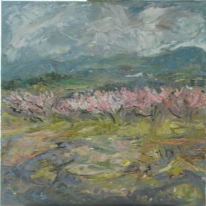 Blossom with changeable sky